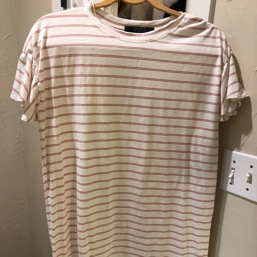 Red and white tunic